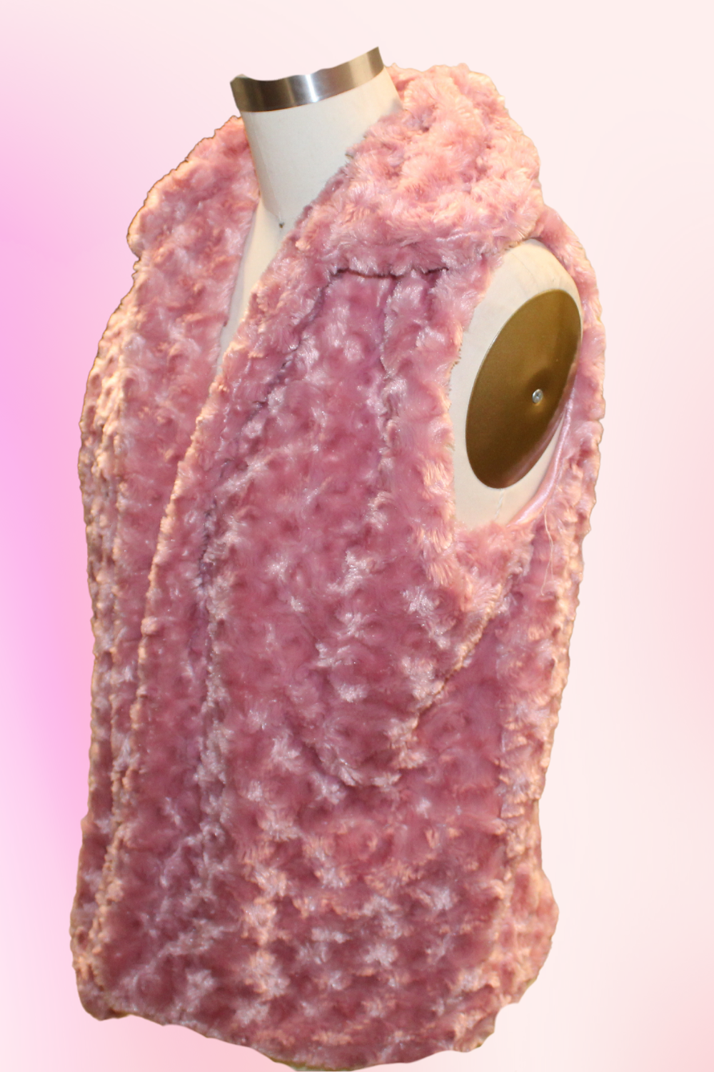 Rosy Glow Faux Fur Vest | Satin-Lined Rose Pink Vest