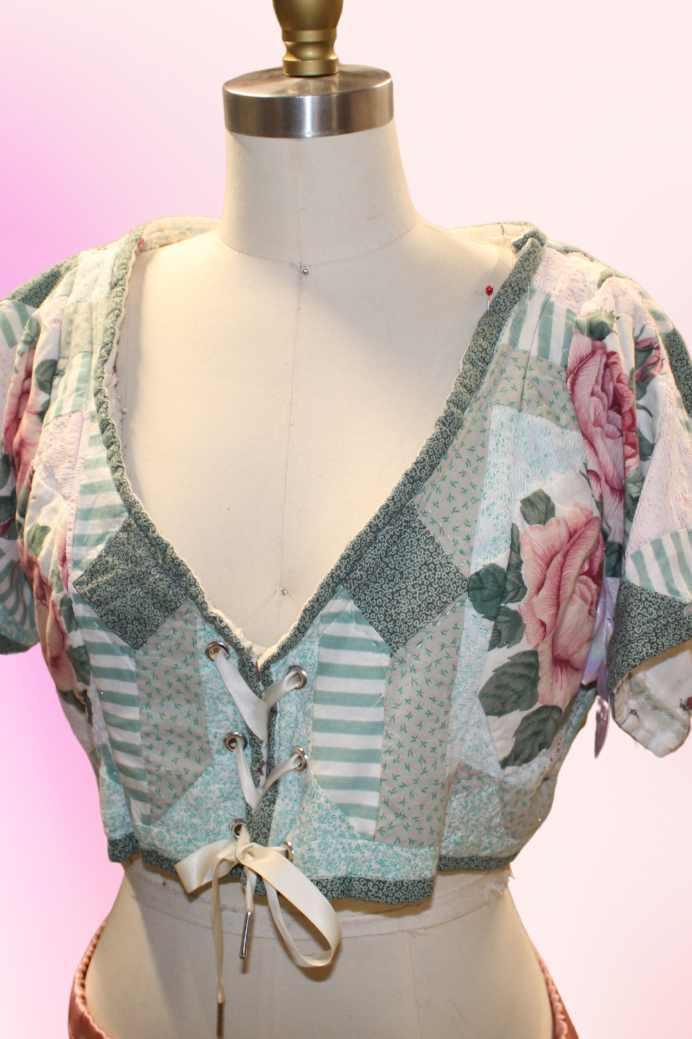 Pillow Talk Shirt Jacket – Upcycled Elegance Meets Cottagecore Charm