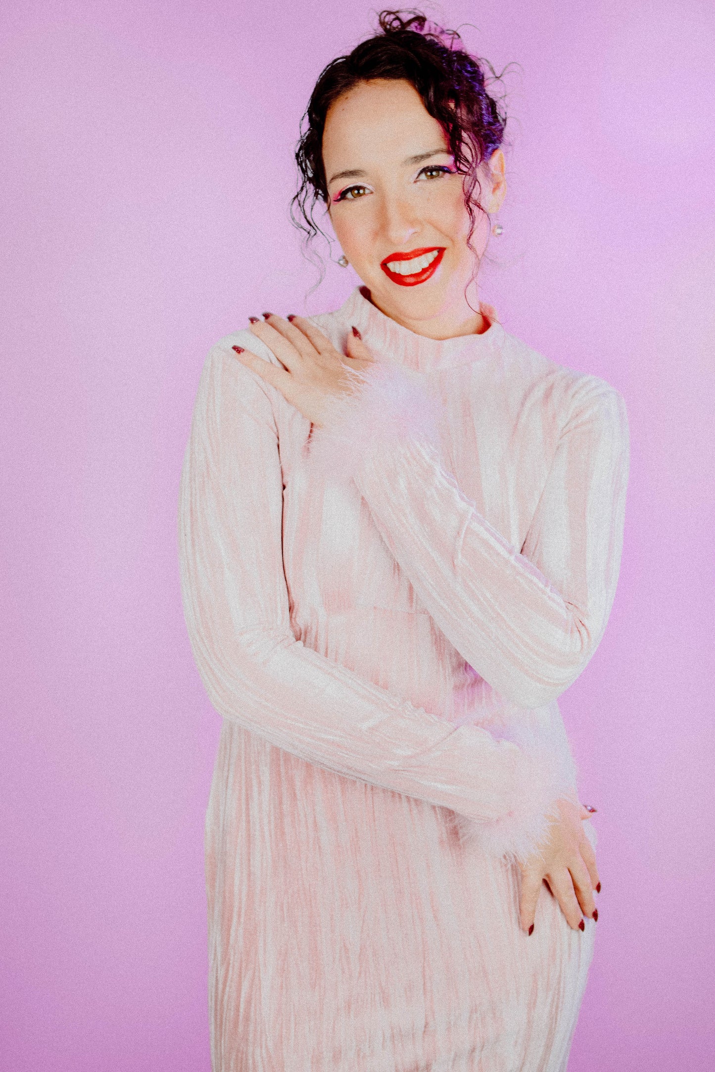 Sweet Heart-Less Pink Velvet Gown – A Show-Stopping Romantic Statement