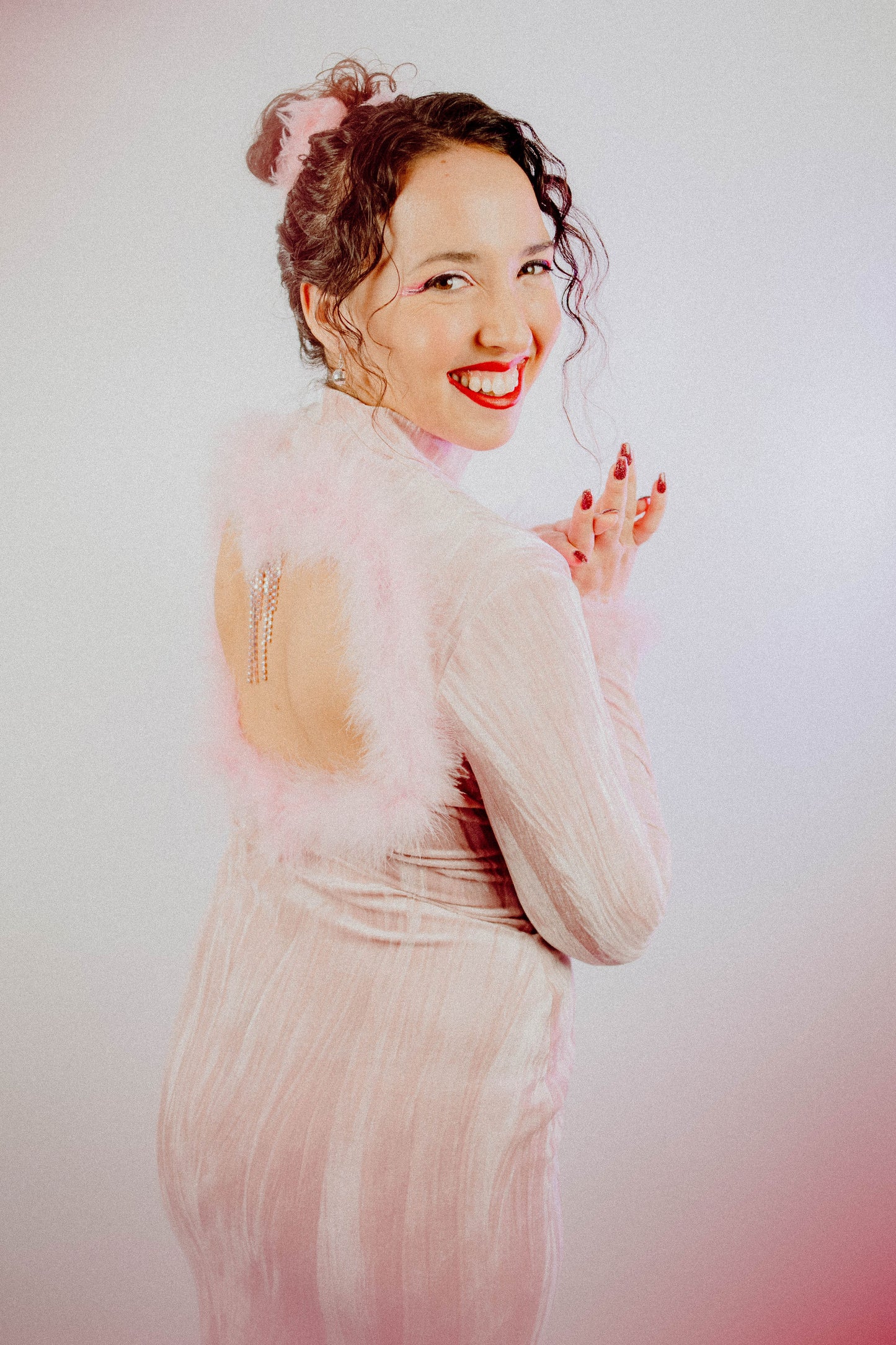 Sweet Heart-Less Pink Velvet Gown – A Show-Stopping Romantic Statement