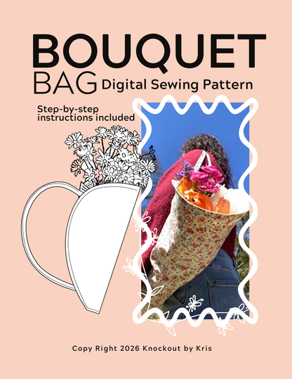 Flower Bouquet Bag Sewing Pattern PDF | US Letter & A4 Print At Home