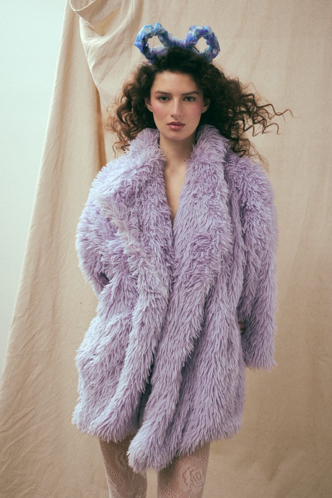 Lavender Faux Fur Coat