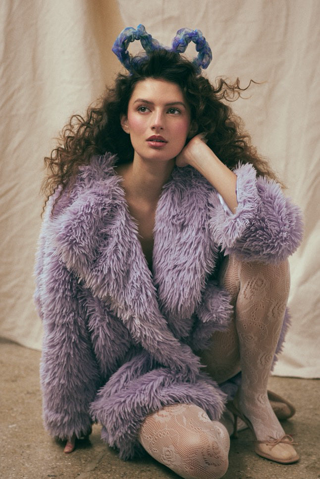 Lavender Faux Fur Coat