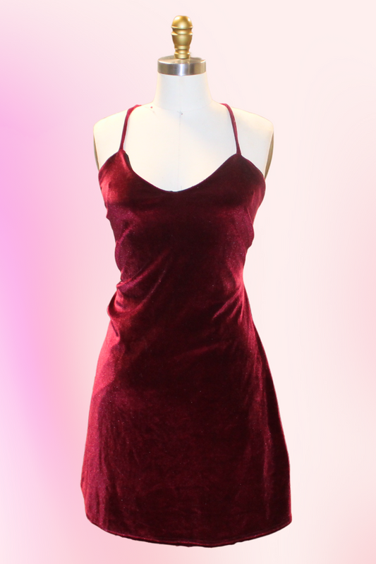 Luxe Velvet Mini Dress with Adjustable Open-Back – Party-Ready Style