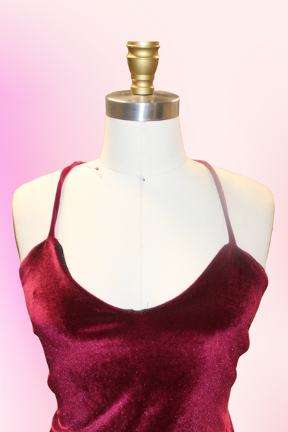 Luxe Velvet Mini Dress with Adjustable Open-Back – Party-Ready Style