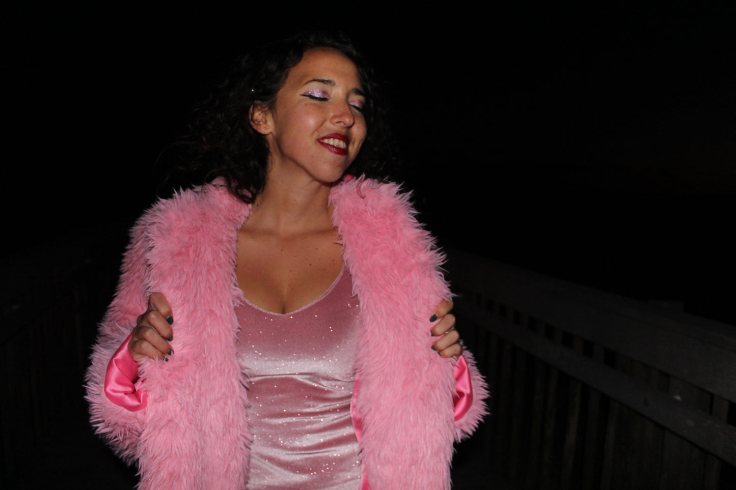 Handmade Pink Fur Coat