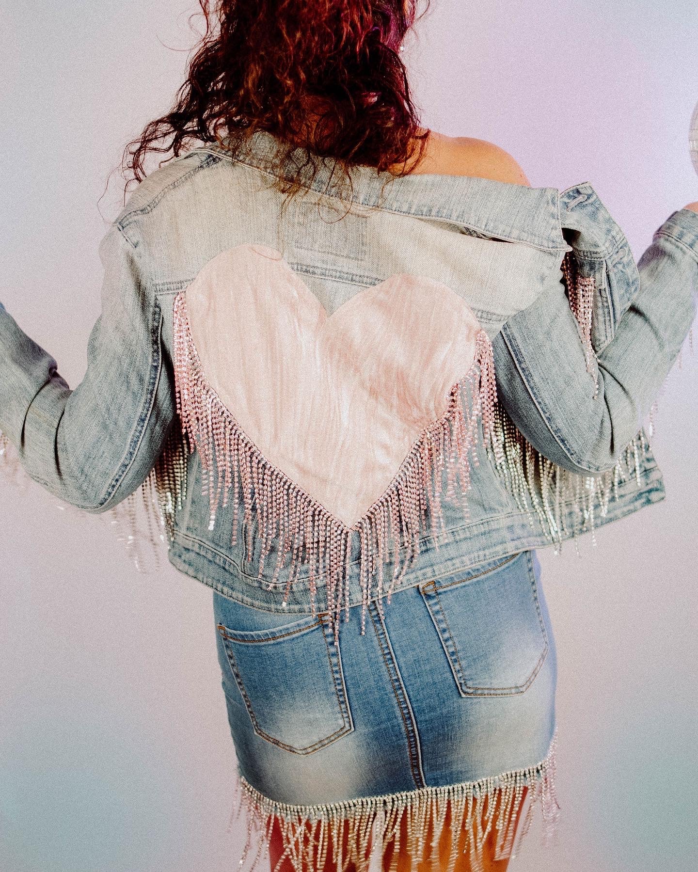 Who Needs a Heart Upcylced Jean Jacket