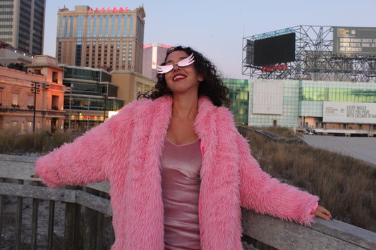 Handmade Pink Fur Coat