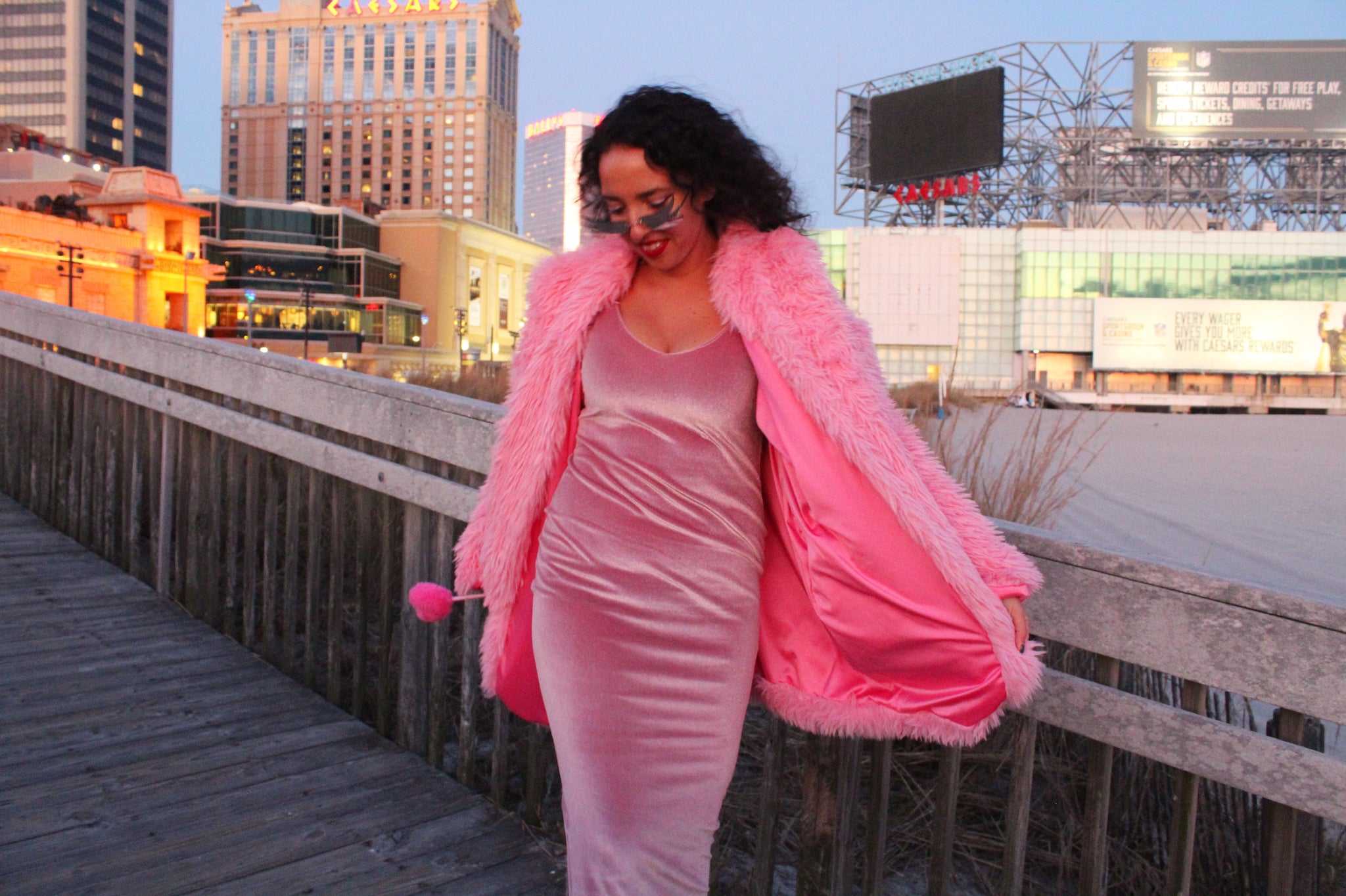 Handmade Pink Fur Coat