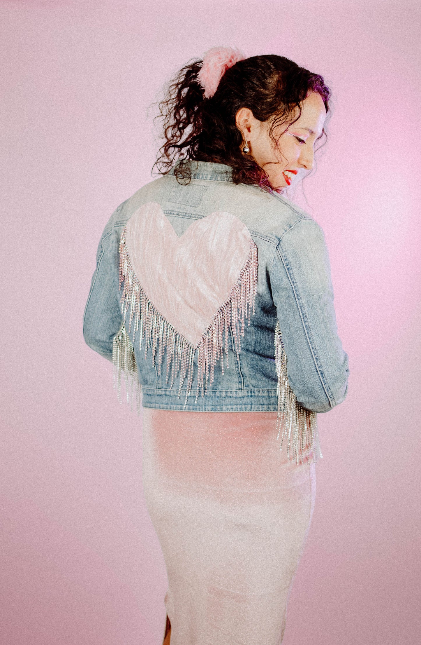 Who Needs a Heart Upcylced Jean Jacket