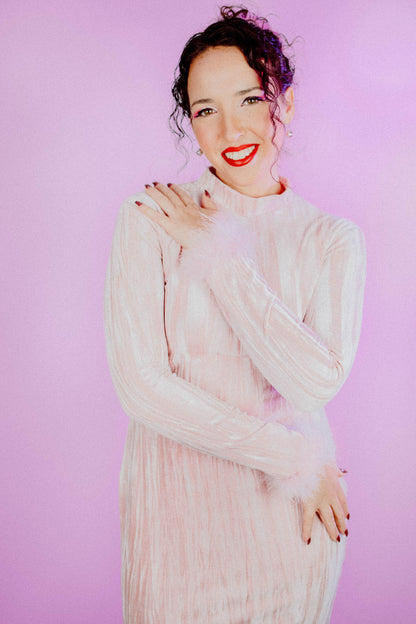 Sweet Heart-Less Pink Velvet Gown – A Show-Stopping Romantic Statement